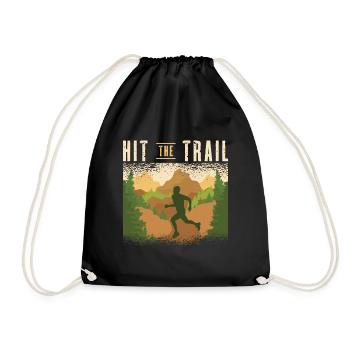 Courir dans la forêt Course en sentier Coureurs Jogging Joggers - Sac de sport léger - noir - Devant
