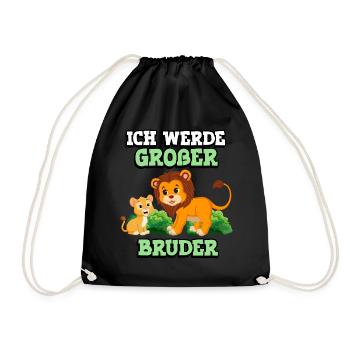 Ich Bin Bereit Für Meinen Kleinen Bruder, Aber - Turnbeutel - Schwarz - Vorne