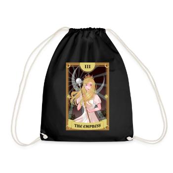 Anime -Tarot -Karte die Kaiserin - Turnbeutel - Schwarz - Vorne