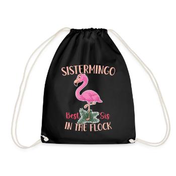 Best Sis In The Flock Sistermingo - Turnbeutel - Schwarz - Vorne