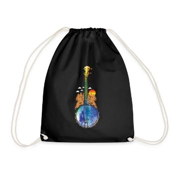 Chemises Banjo Pour Hommes Bluegrass Appalachia Folk - Sac de sport léger - noir - Devant