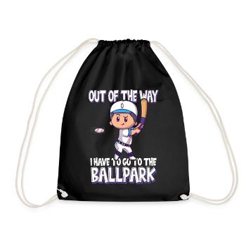 Je dois aller au stade de baseball - Sac de sport léger - noir - Devant