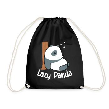 Dear Panda Cute Pandas Animal Lovers Bamboo - Drawstring Bag - black - Front