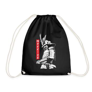 Warrior Samurai Japanese Ninja Bloodstain Katana S - Drawstring Bag - black - Front