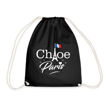Eiffel Tower Paris French Love - Drawstring Bag - black - Front