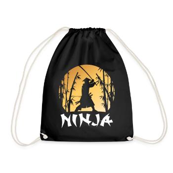 Ninja Warrior Samurai Japanisches Katana-Schwert A - Turnbeutel - Schwarz - Vorne