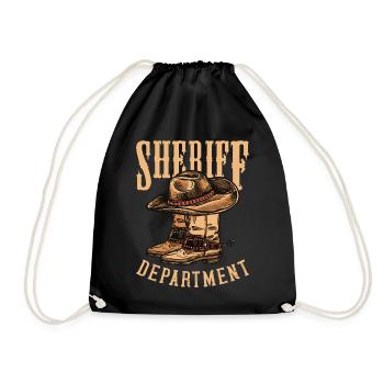 Sheriff Department Cowboy Sheriff Pistols Sheriffs - Drawstring Bag - black - Front