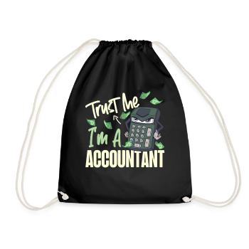 Accountant Bookkeeper Accounting - Turnbeutel - Schwarz - Vorne