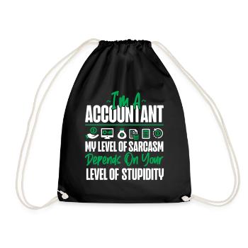 Accountant Bookkeeper Accounting - Drawstring Bag - black - Front