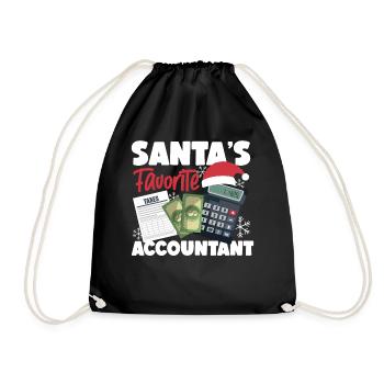 Accountant Bookkeeper Accounting - Drawstring Bag - black - Front