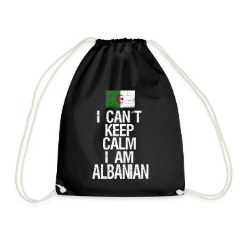 I can not Keep Calm I am Albanian - Drawstring Bag - black - Front