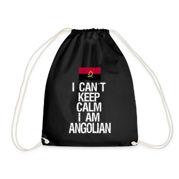I can not Keep Calm I am Angolian - Drawstring Bag - black - Front