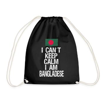 Je ne peux pas rester calme Je suis bangladais - Sac de sport léger - noir - Devant