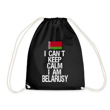 I can not Keep Calm I am Belarusse - Turnbeutel - Schwarz - Vorne