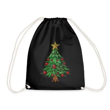 Arbre de Noël Arbre de Noël Réveillon de Noël - Sac de sport léger - noir - Devant