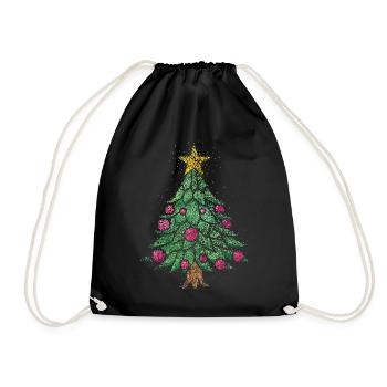 Arbre de Noël Arbre de Noël 4ème Arbre de Noël Avent Arbre de Noël - Sac de sport léger - noir - Devant