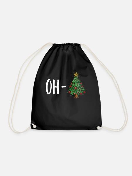 Oh Tannenbaum Weihnachtsbaum Christbaum Xmas - Turnbeutel - Schwarz