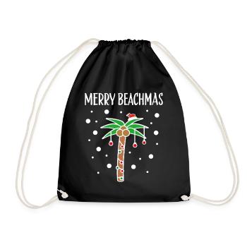 Joyeux Beachmas Palm Beach Sea Holiday Noël - Sac de sport léger - noir - Devant