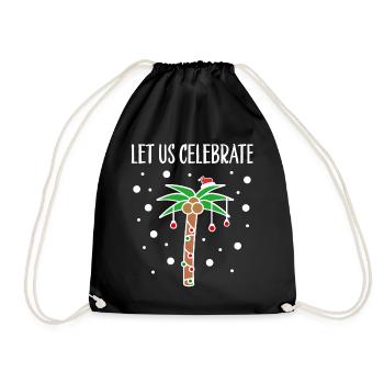 Tenue de Noël Palm Beach Mer Temps de Noël - Sac de sport léger - noir - Devant