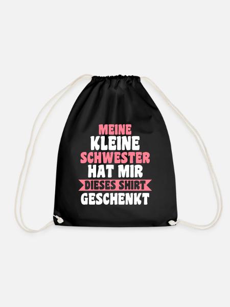 Geschwister Bruder Schwester - Turnbeutel - Schwarz