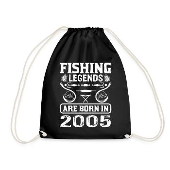 Les légendes de la pêche sont nées en 2005 - Sac de sport léger - noir - Devant