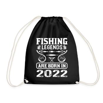 Fishing Legends Are Born In 2022 - Turnbeutel - Schwarz - Vorne