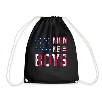 Boy Daddy - Real Men Make Boys Daddy To Be - Drawstring Bag - black - Front