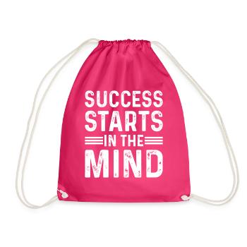 Success Starts In The Mind - Entrepreneur Motivati - Turnbeutel - Fuchsia - Vorne