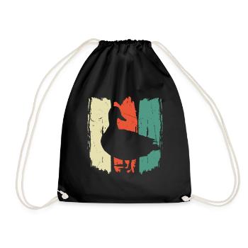 Motif propriétaire amoureux du canard drôle et mignon - Canards - Sac de sport léger - noir - Devant