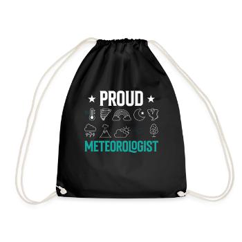 Fier météorologue Prévisions météorologiques Météorologie - Sac de sport léger - noir - Devant