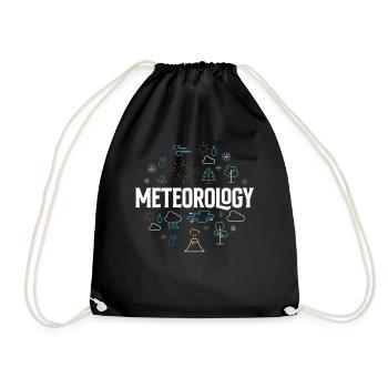 Meteorologie Wettervorhersage Beruf Meteorologe - Turnbeutel - Schwarz - Vorne