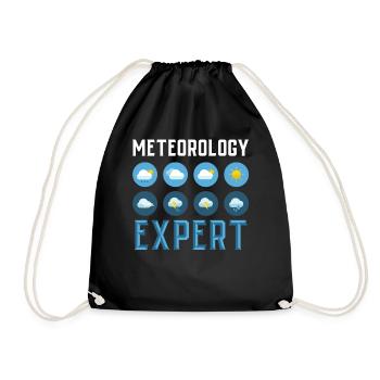 Meteorologie Experte Wettervorhersage Meteorologe - Turnbeutel - Schwarz - Vorne