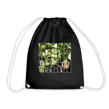 Végétalien - Sac de sport léger - noir - Devant