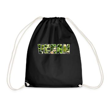 Végétalien - Sac de sport léger - noir - Devant