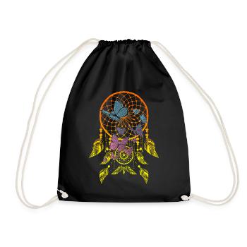 Des papillons dans le capteur de rêves - Sac de sport léger - noir - Devant