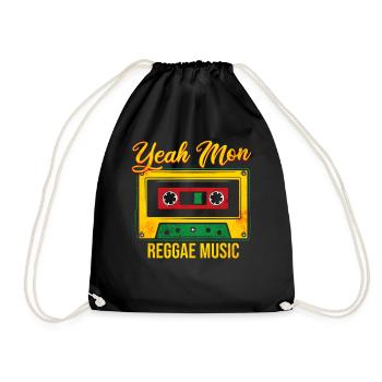 Musique Reggae Jamaïque - Sac de sport léger - noir - Devant