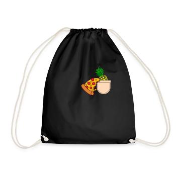 Pizza Ananas - Turnbeutel - Schwarz - Vorne