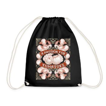 Tomato grower, vegetable garden, saying gardener - Drawstring Bag - black - Front