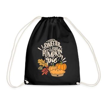 Tarte à la citrouille, tarte à la citrouille, dicton de Thanksgiving - Sac de sport léger - noir - Devant
