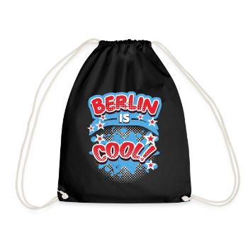 Berlin-Germany, Berlin-Design, Berlin-Spruch - Drawstring Bag - black - Front