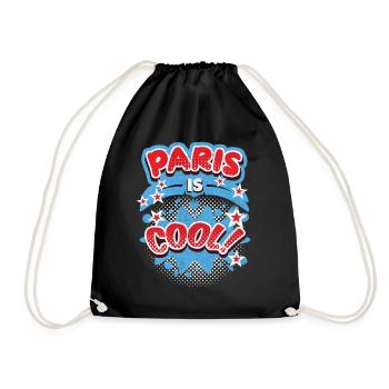 Paris-France, Ville-Paris, France Dicton - Sac de sport léger - noir - Devant