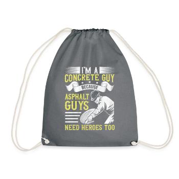 KW1 Concrete Builders - Drawstring Bag - grey - Front