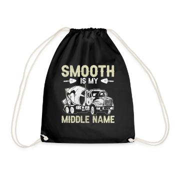 Smooth Is My Middle Name Betonbauer - Drawstring Bag - black - Front