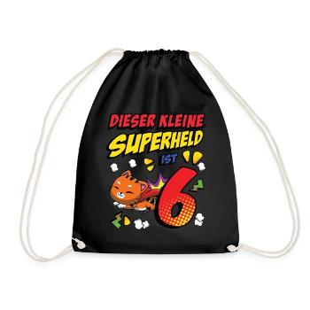 Dieser Kleine Superheld Ist 6 Katzenbesitzer 6. - Turnbeutel - Schwarz - Vorne
