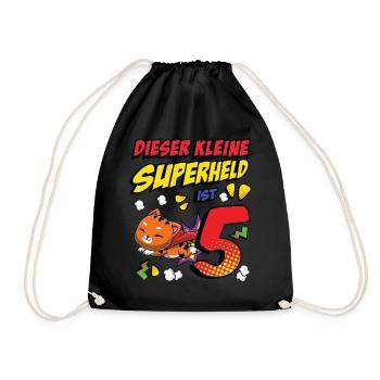 Dieser Kleine Superheld Ist 5 Katzenbesitzer 5. - Turnbeutel - Schwarz - Vorne