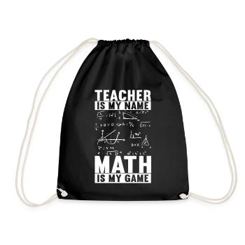 Mathe Mathelehrer - Turnbeutel - Schwarz - Vorne