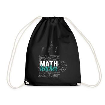 Mathe Mathelehrer - Turnbeutel - Schwarz - Vorne