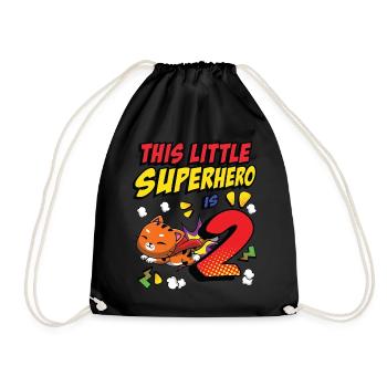 Ce petit super-héros est 2 propriétaires de chat 2. - Sac de sport léger - noir - Devant