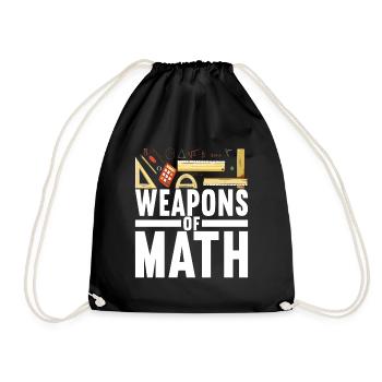 Mathe Mathelehrer - Turnbeutel - Schwarz - Vorne