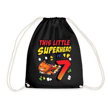 Ce petit super-héros est 7 propriétaire de chat 7. - Sac de sport léger - noir - Devant